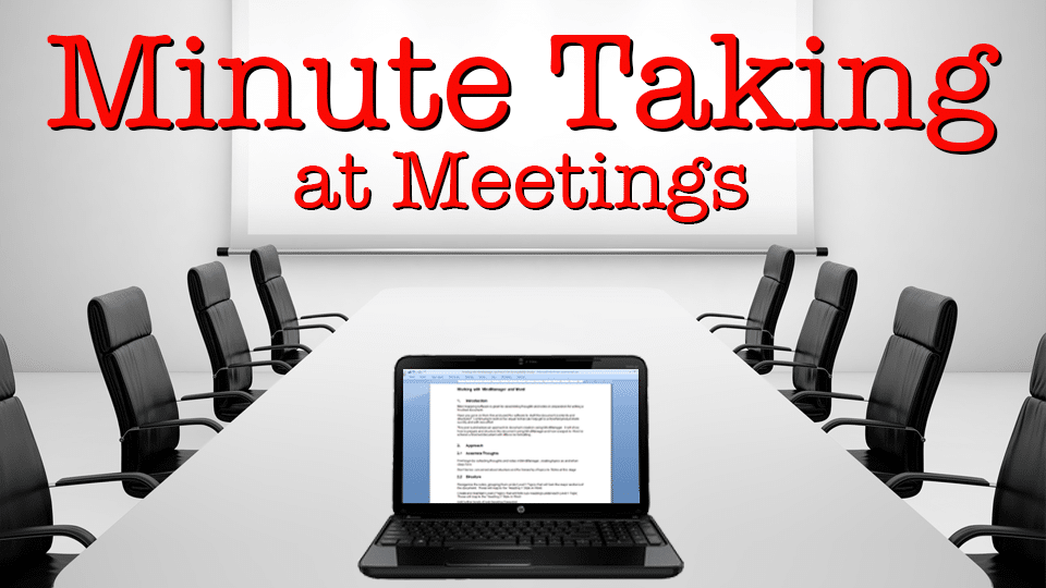 Minute Taking At Meetings Online Course Ontario Training Network